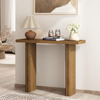Fluted Solid Wood Console Table, Entryway Table