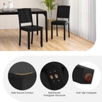 Giantex Wood Dining Chairs Set of 4, Modern Kitchen Chair w/Rubber Wood Legs, Curved Backrest, Farmhouse Diner Chair, Wooden Armless Side Chairs for Home Dining, Restaurant, Load 400 LBS, Black