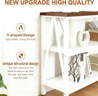 HOMISSUE Entryway Console Table, Rustic Console Tables with Wide Storage, Industrial Foyer for Entry with 3-Tier Open Shelves, White, 47 Inch