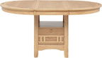 Coaster Home Furnishings - LAVON - Wood - Oval Extendable Dining Table with 18-Inch Extension Leaf, Storage Shelf & Closed Storage - Kitchen & Dining Room - 60-Inch - Light Oak - 106620