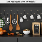 72'' Tall Kitchen Pantry Storage Cabinet with Led Light - Black Pantry Cabinet with Storage Drawers & Pegboard, Kitchen Hutches Cabinets with Wine Racks & Glass Door, Wine Bar Cabinet for Living Room