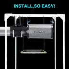 MELONFARM 4 Inch Air Carbon Filter Smelliness Control with Australia Virgin Charcoal, Odor Removal for Grow Tent, Inline Fan, 8' Ducting, Cooling & Vent Cover Included, Insulated Flange 4" x 11"