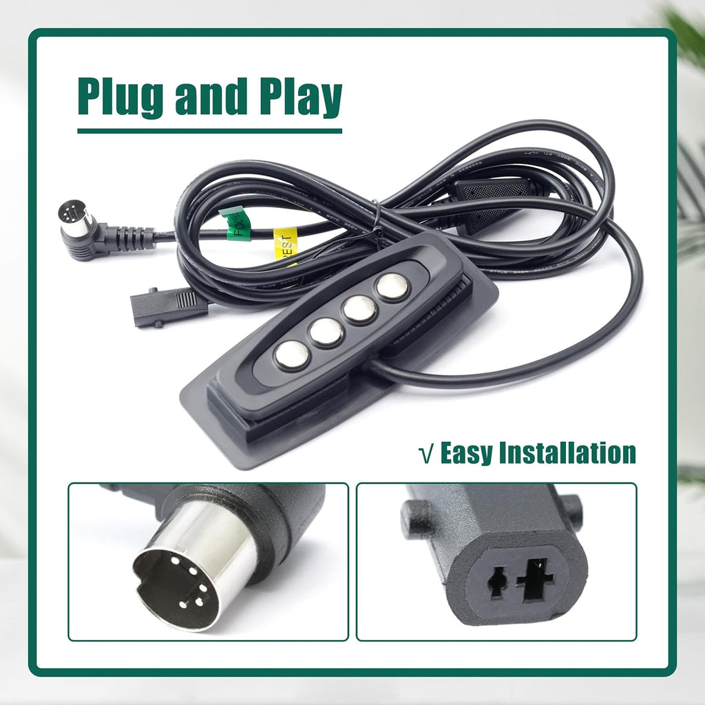 YUXIVCNE WPS4C10073 Power Recliner Controller for RMT with 4 Button 5 Male and 2 Female Pin Lift Chairs Cable, Controller Hand Control Replace 23300195X000(B) 23300235X000 DK.08.07.110 141600640