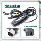 YUXIVCNE WPS4C10073 Power Recliner Controller for RMT with 4 Button 5 Male and 2 Female Pin Lift Chairs Cable, Controller Hand Control Replace 23300195X000(B) 23300235X000 DK.08.07.110 141600640