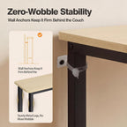 Narrow Console Table Behind Couch, 39.7” L x 32.3” H, Slim Sofa Table with Fast Charging Station for Small Spaces, Skinny Entryway & Hallway Table, Easy Assembly