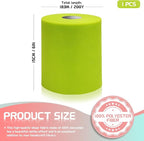 6" x 200 Yards Lime Green Tulle Fabric Rolls, Green Spool Tulle Ribbon for DIY Tutu Skirt Wedding Decoration Baby Shower Birthday Party Backdrop Gift Wrapping Bow Craft Supplies