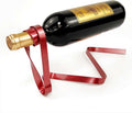 Table Wine Holder Floating Ribbon Metal Wine Rack Novelty Wine Bottle Display Stand Tabletop for Dinning Room Kitchen Home Decor Gift
