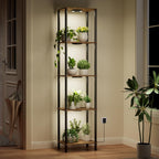 Bstrip Plant Stand Indoor with Grow Light, 66" Tall Indoor Plant Shelf, 5 Tier Flower Stand with Plant Light Full Spectrum, Metal Plant Holder with Light, lighted Plant Rack for Home, Corner, Patio