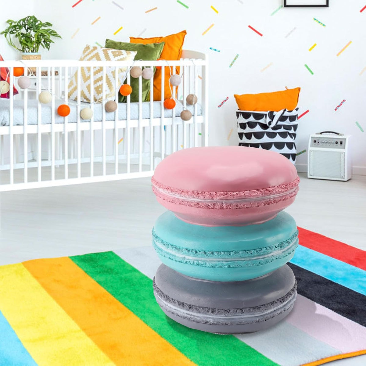 Generic Fun Food Shoe Stool, Cute Food Shoe Stool, Durable Material, Compact Design, Ergonomic Seat, Unique Home Decoration, Suitable for Living Room