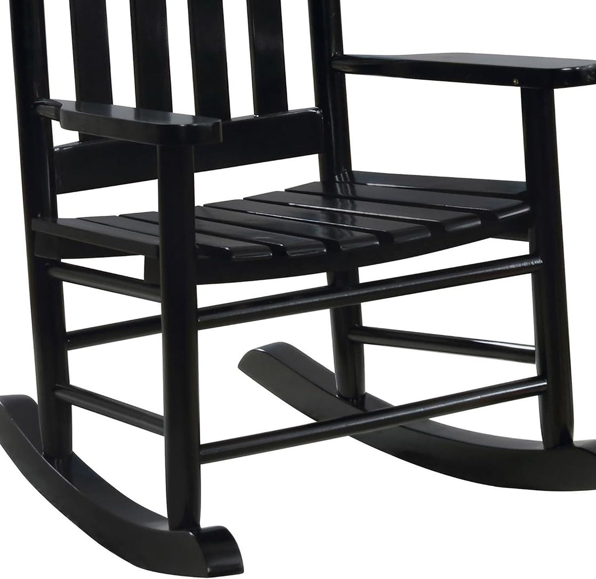 Black Slat Back Youth Rocking Chair