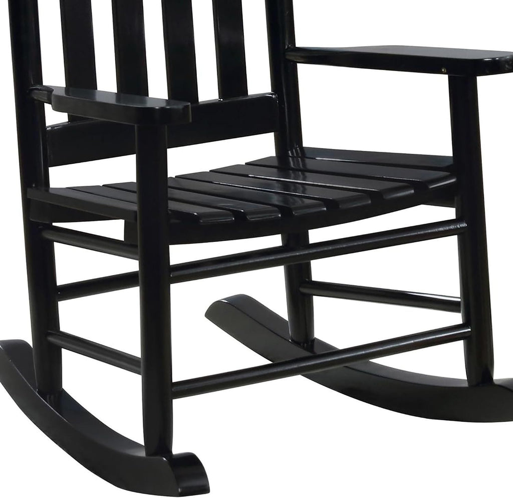 Black Slat Back Youth Rocking Chair