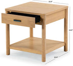 SAFAVIEH Couture Collection Jaylessa Natural 1-Drawer Nightstand Accent End Table