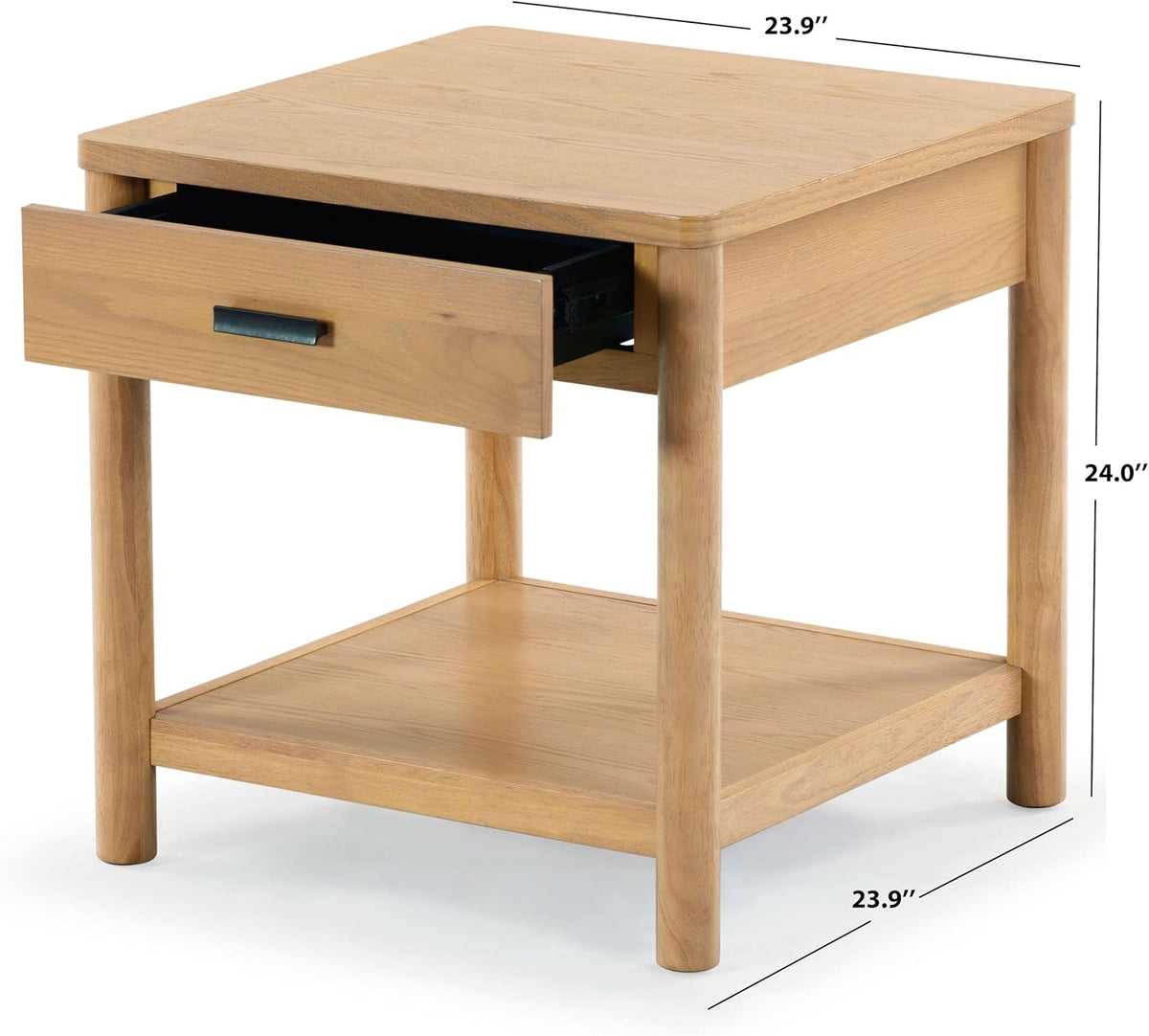 SAFAVIEH Couture Collection Jaylessa Natural 1-Drawer Nightstand Accent End Table