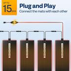 VIVOHOME 10" x 38" Snow Melting Mat with Grounding Wires, 0.35" Thickened SBR Rubber Heated Outdoor Mats, Heated Walkway Mats 2 Pack (Power Cord Not Included)
