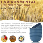 Homienly Unbreakable Cereal Bowl Set 26 OZ, Premium Wheat Straw Bowls Set of 8, Microwave and Dishwasher Safe Bowls, Dessert Bowl for Kitchen, Serving Soup, Unbreakable Oatmeal Bowls(Blue, 26 OZ)
