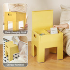 Colorful ABS Plastic Nightstand Detachable Storage Side Table Stool | Tool-Free Assembly, Eco-Friendly Plastic, Detachable Legs, 230 Lbs Load, Bedroom, Living Room, Bathroom, Outdoor & Pool Use