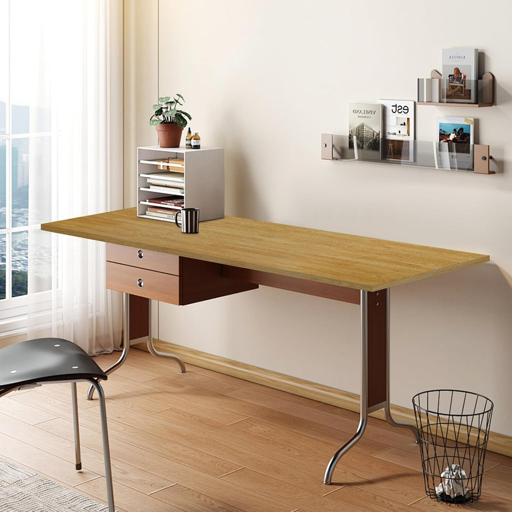 Butcher Block Countertop 70.86x23.62 Inch Plywood Rectangular Tabletop for Kitchen