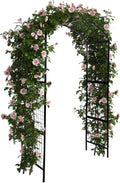 1 PC Metal Garden Arch Garden Trellis for Climbing Plants, Vines, Roses, Outdoor Pergola Trellis with Stake, Wide Garden Archway Arbor Trellis for Lawn Wedding Bridal Party Decor Ceremony