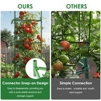 CEWOR 3 Pack Extra Tall Tomato Cage, 63 Inch Adjustable Tomato Trellis | Large Tomato Cages for Garden, Plant Cages Structure Triangle Stakes for Raised Garden Bed, Climbing Plants Outdoor