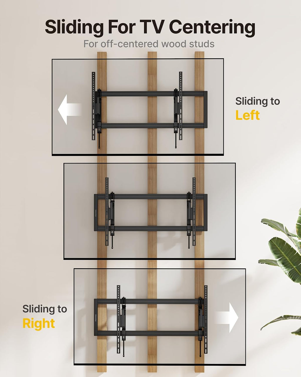 monTEK Heavy Duty Tilting TV Wall Mount for 55–105" Large TVs up to 200lbs | Tilt TV Mount,Low Profile,Swivel Adjustment,6.8" Extension, Max VESA 1000x600mm, Fits 16"/18"/24"/32" Studs,Quick Release
