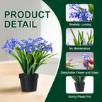 3 Pack Fake Small Plant Artificial Potted Flowers for Home Decor Fake Flower Plant Greenery Mini Faux Plant for Indoor Bedroom Living Room Office Shelf Bathroom Farmhouse Decor (Type 11)