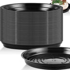 20 Pack 12 Inch Plant Saucer, Black Plant Saucers for Indoors Outdoors, Large Plastic Plant Saucer for Plant Pots Plant Water Catcher Tray, Flower Pot Saucers Bulk Plant Drip Trays for Potted Plants