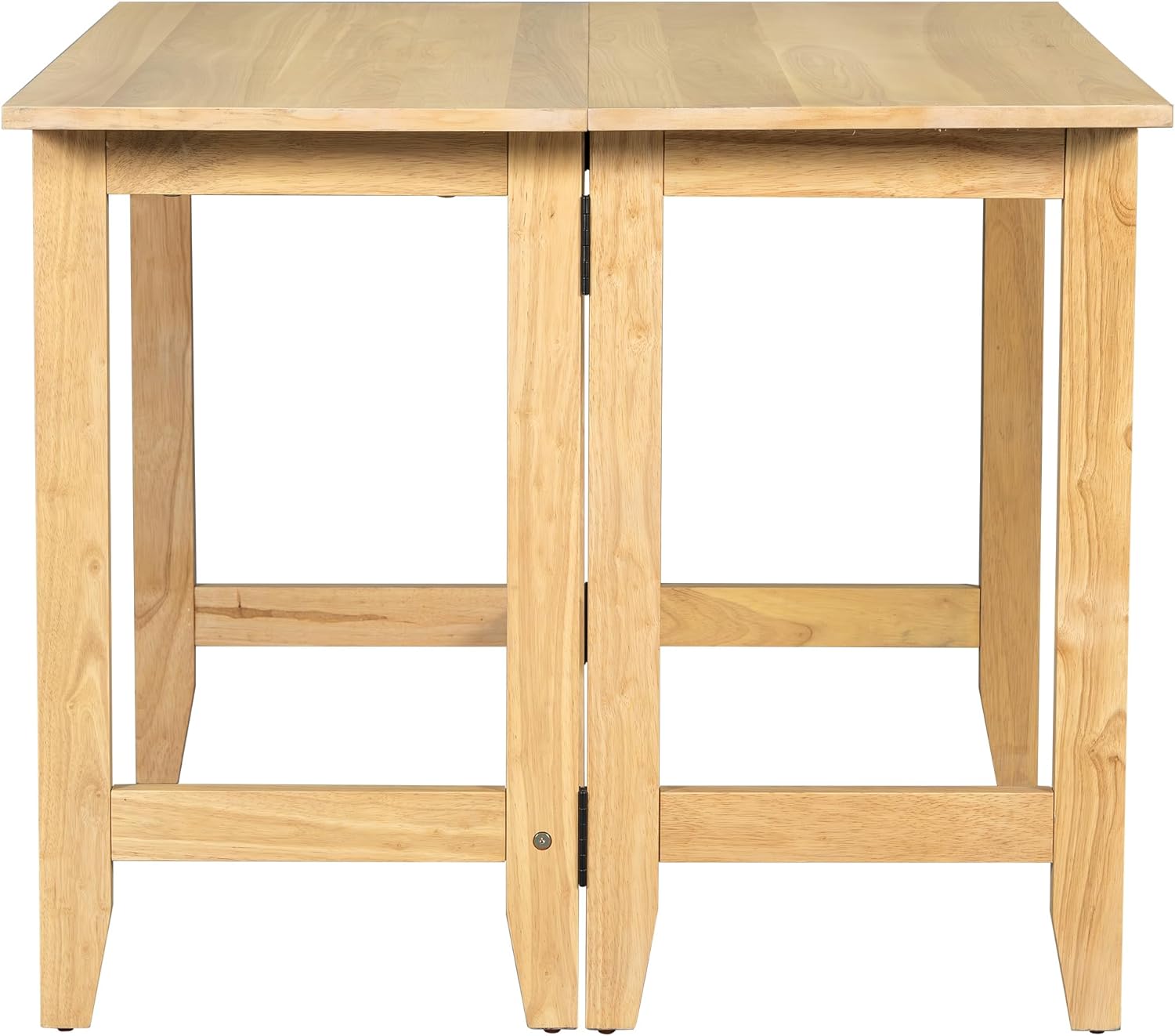 LUMISOL Extendable Dining Room Table for 4, Small Folding Drop Leaf Kitchen Dining Table, 18–36 inch, Space-Saving, Easy Assembly, Natural