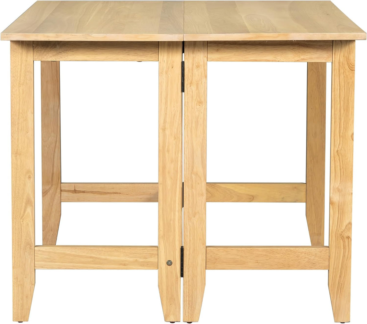 Merax Farmhouse Wood Extendable Dining Table with Drop Leaf for Small Places, Modern Freestanding Scalable Desk for Kitchen & Living Room, Natural