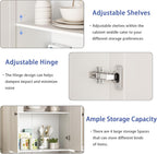 CARPETNAL Farmhouse Pantry Cabinet Set of 2, 72" Tall Wooden Storage Cabinet with 4 Barn Doors & Adjustable Shelf & Square Knobs, Freestanding Kitchen Pantry for Dining Room, Bathroom, White
