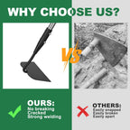 Garden Hoe, Long Handle Hoe Garden Tool with Non-Slip Silicone Cover, 56-Inch Stainless Steel Handle, Heavy Duty Hoe with Durable Blade, for Digging Loosening Weeding Planting