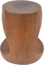 Merax Hollow MGO Accent Side Table, Unique Modern End Table with Wide Pedestal & Tabletop, Small Drink Tables for Living Room, Bedroom Night Stand Bedside Table, No Assembly Required, Brown
