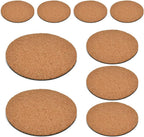 10Pcs Cork Plant Mat Round Cork Plant Coasters 4/6/8 Inch DIY Corks Pad Plants Plate Pad for Gardening, Indoor and Outdoor Pots, DIY Craft Project