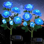 TYNLED Outdoor Solar Garden Stake Lights,Upgraded LED Solar Powered Light with 6 Rose Flowers, Waterproof Solar Decorative Lights for Patio Pathway Courtyard Garden Lawn