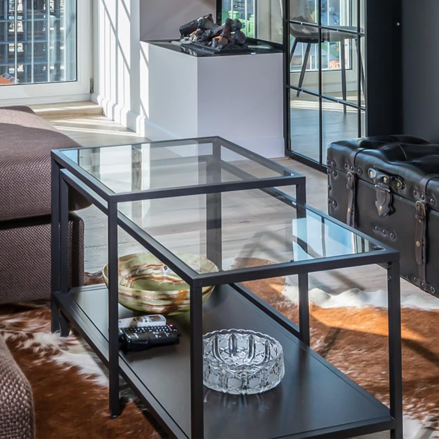 Glass Table Tops 1/8" Thick - 30" x 24" Rectangle Glass Tabletop with Seamed Edge - Replacement Tempered Glass Table top for Dining Table, Coffee Table, Office Table, Side Table
