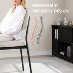 Einhomn Upholstered Dining Chairs Set, Modern Stackable Dining Room Chairs with Soft Velvet Backrest, Kitchen Chairs with Sturdy Metal Legs for Living Room, Restaurant, Set of 2,Cream Beige