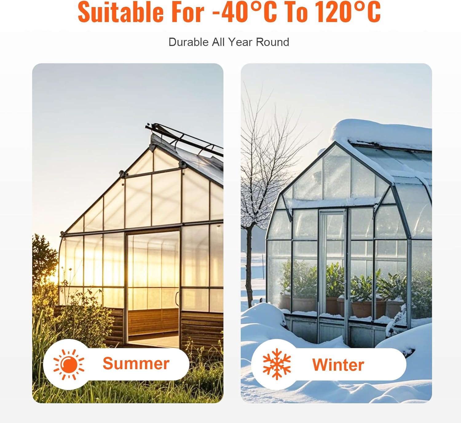 VEVOR 14 Pack Polycarbonate Greenhouse Panels, 2' X 4' X 0.32'' Roof Panels Sheets, Waterproof UV Protected Corrugated Plastic Roofing, Impact Resistance Clear Roofing Sheets for Greenhouse/Garden
