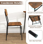 Giantex 3-Piece Dining Table Set, Kitchen Table Chairs Set with Dinner Table, Storage Rack, Metal Frame, Space-Saving Dinette Set for Breakfast Nook, Small Places, Restaurant, Dining Room Set for 2