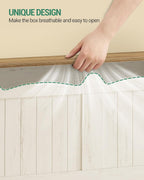 Hzuaneri 43" Farmhouse Storage Chest | 55 Gal | 330lb Seat | Retro White | Soft-Close Hinges | Stuffed Animal and Blanket Storage for Entryway, Bedroom and Living Room | Easy Assembly | SB25514X