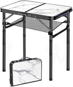 Folding TV Trays Foldable Dinner Tray Table, 3 Adjustable Height, 24"x 16" | Food Snack Eating Couch Side Table, Aluminum Portable Sofa Tray End Table for Outdoor Camp Pinic Indoor Bed Couch Living Room