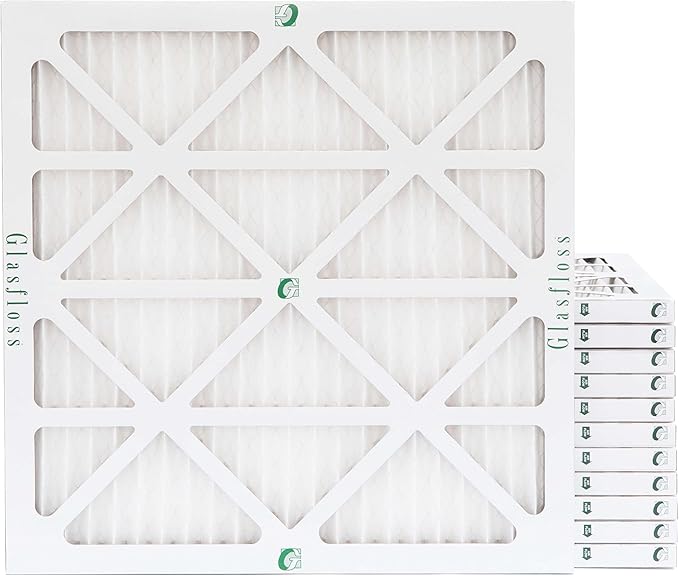 Glasfloss ZL 16x16x1 MERV 13 (FPR 10) Air Filters for AC and Furnace. Case of 12. Actual Size: 15-1/2 x 15-1/2 x 7/8