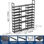 Mavivegue 10 Tiers Shoe Rack Tall Shoe Organizer Shoe Storage 55-65 Pairs Vertical Shoe Shelf Large Shoe Rack Organizer Stackable Shoe Racks for Entryway, Closet, Garage, Bedroom,Cloakroom -Black