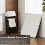 VECELO Folding Card Table Square and Chairs Set, Collapsible Legs & Portable for Indoor/Outdoor, Picnic, 5 Piece, White