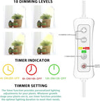 yadoker Halo Plant Grow Light, LED Growing Light Full Spectrum for Indoor Plants,Height Adjustable, Automatic Timer, 5V Low Safe Voltage,Idea for Small Plants