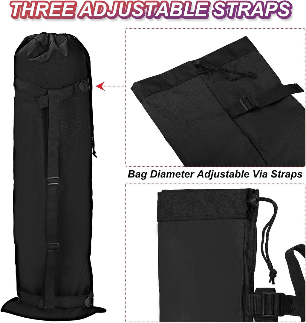 PATIKIL 48 Inch Camp Chair Replacement Bag, 2 Pack Foldable Camping Chair Bag 900D Oxford Large Mouth Carry Bag with Adjustable Shoulder Strap for Outdoor Camping, Black