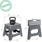 Arregui TB-027-G - Multi-purpose folding stool, 290 x 220 x 270mm, Grey.