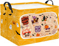 Rectangle Storage Basket,Gift Basket,Room Decor(White Web Halloween)