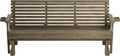 Amish Heavy Duty 800 Lb Roll Back Pressure Treated Porch Glider with Cupholders (6 Foot, Dark Walnut Stain)