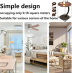 C Shaped End Table for Couchs, Couch Tables That Slide Under, Couch Side Table for Laptop, Suitable for Living Room, Bedroom and Small Spaces,White
