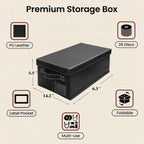 DVD Storage Box 6 Pack, PU Leather DVD Organizer Stackable, Holds 156 DVDs, Disc Organizer for Blu ray CD Video Game, Home Entertainment Media Holder