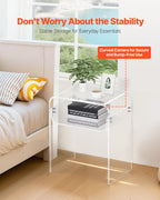 VEVOR Acrylic Side Table, 2-Tier Clear End Table with Storage Shelf, Modern Transparent Bedside Nightstand Lucite Desk for Bedroom, Living Room, Home Decor, 11.8" D x 15.7" W x 19.7" H